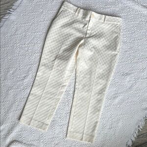 Banana Republic Cream Check Ankle Pants